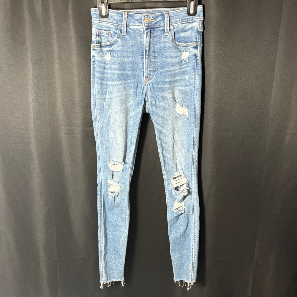 Old Navy Medium Blue Ripped Skinny Jeans